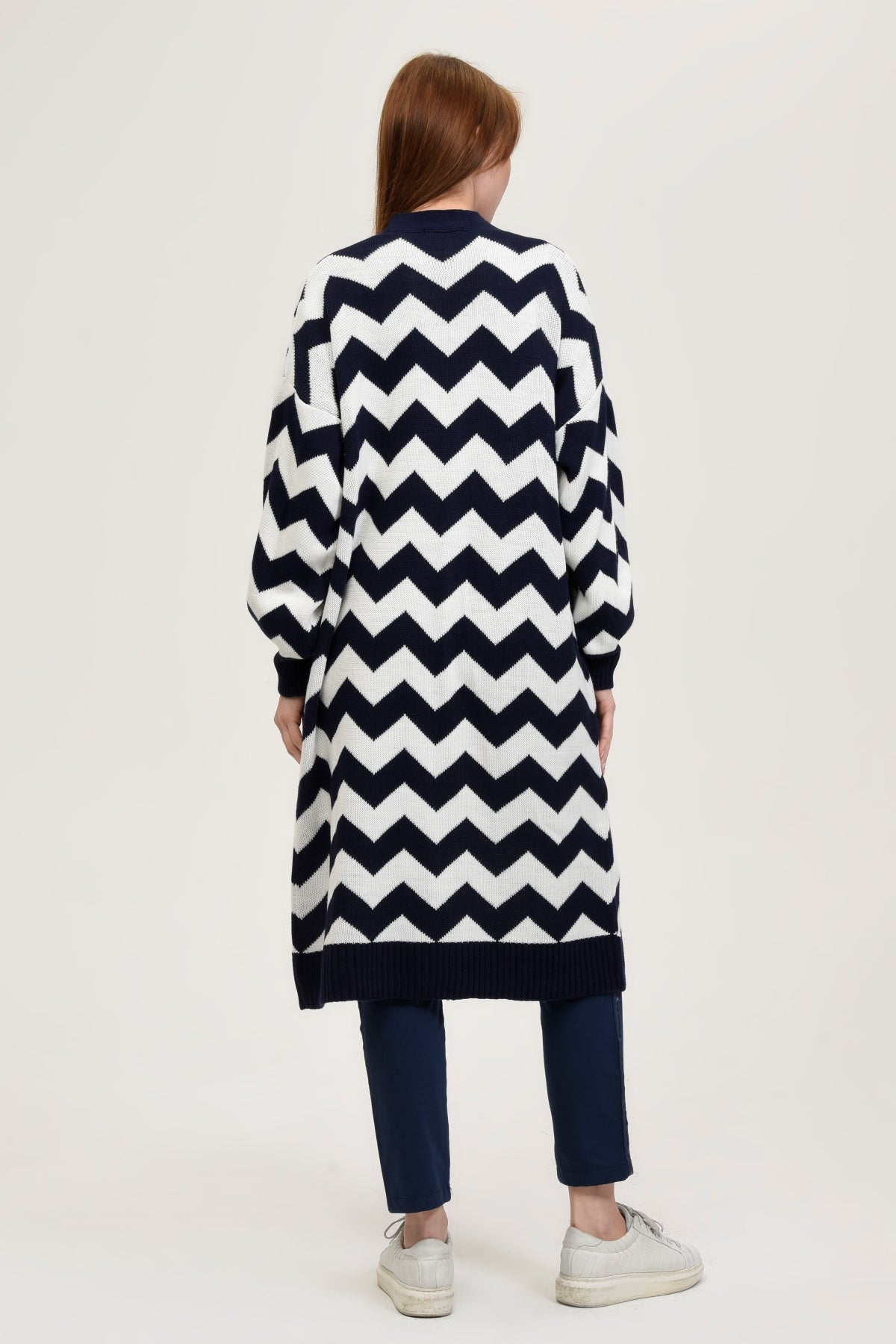 Papu knit cheap stripe long cardigan