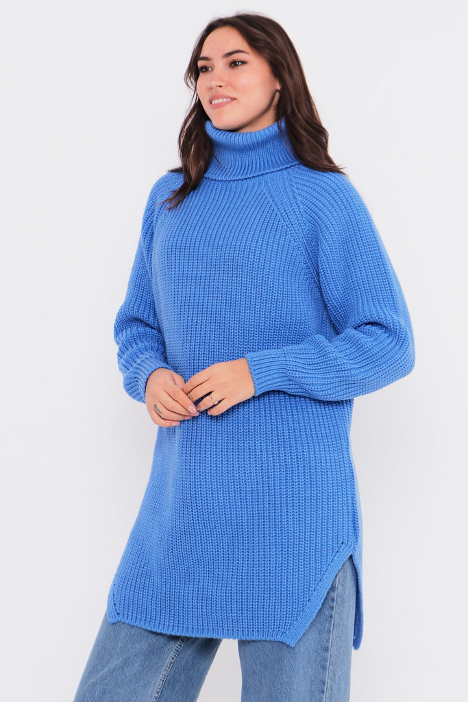 Grobstrick-Pullover mit Rollkragen TAMBA