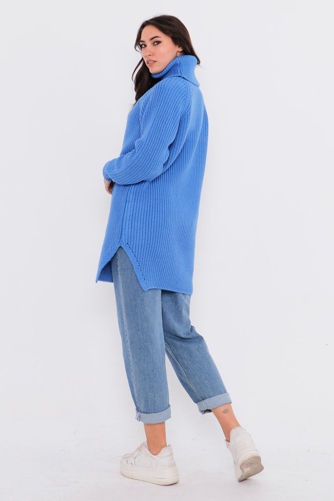 Grobstrick-Pullover mit Rollkragen TAMBA