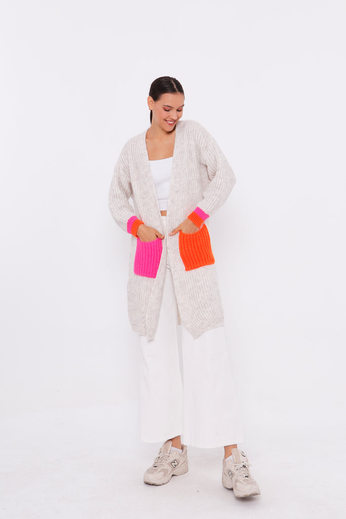 Cardigan mit bunten Taschen TAMBA