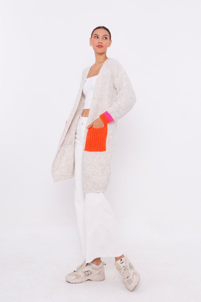 Cardigan mit bunten Taschen TAMBA