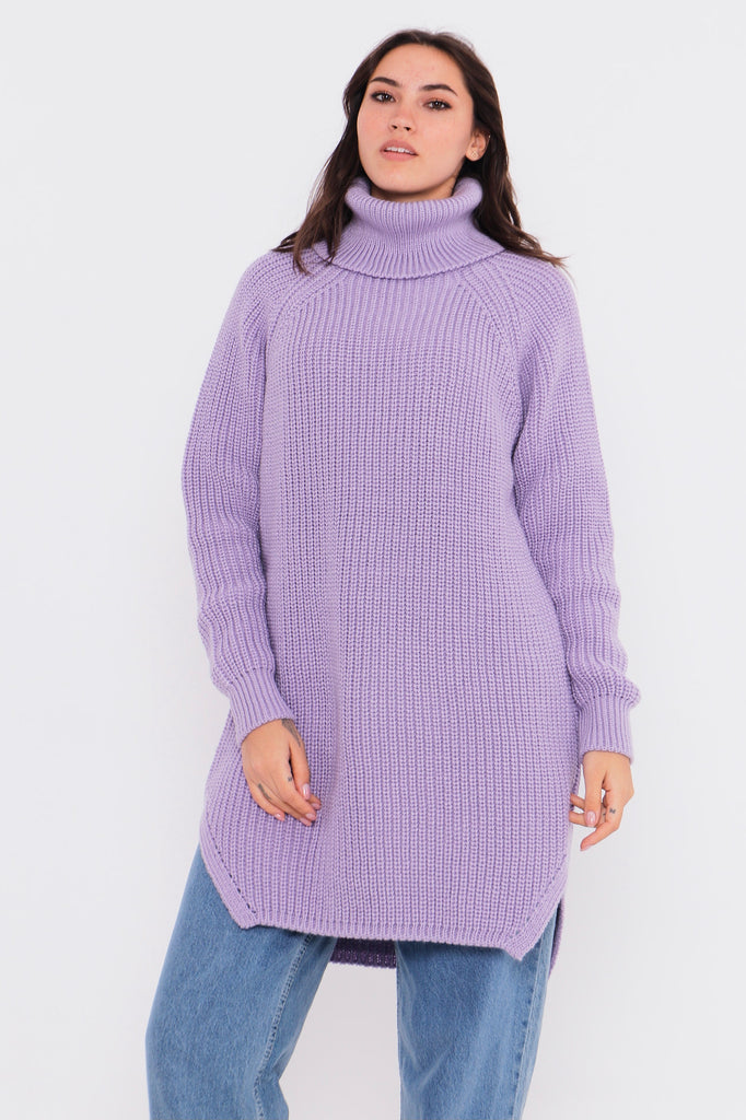 Grobstrick-Pullover mit Rollkragen TAMBA