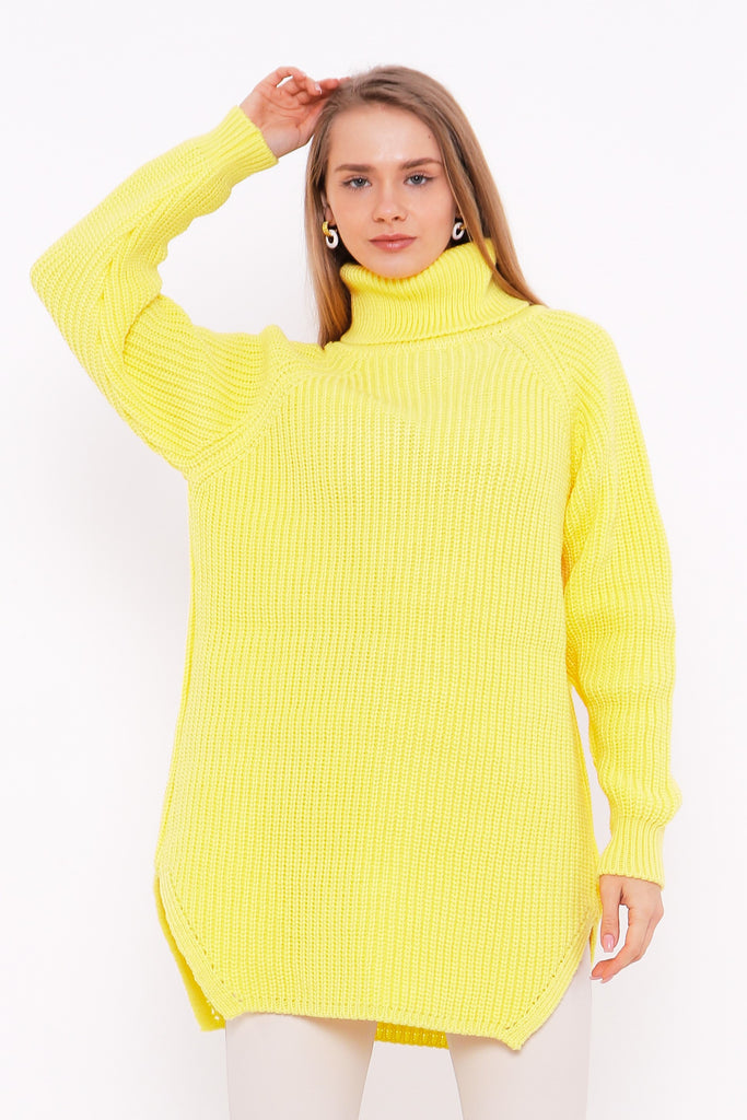 Grobstrick-Pullover mit Rollkragen TAMBA
