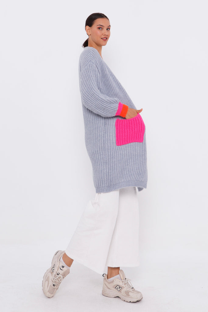 Cardigan mit bunten Taschen TAMBA