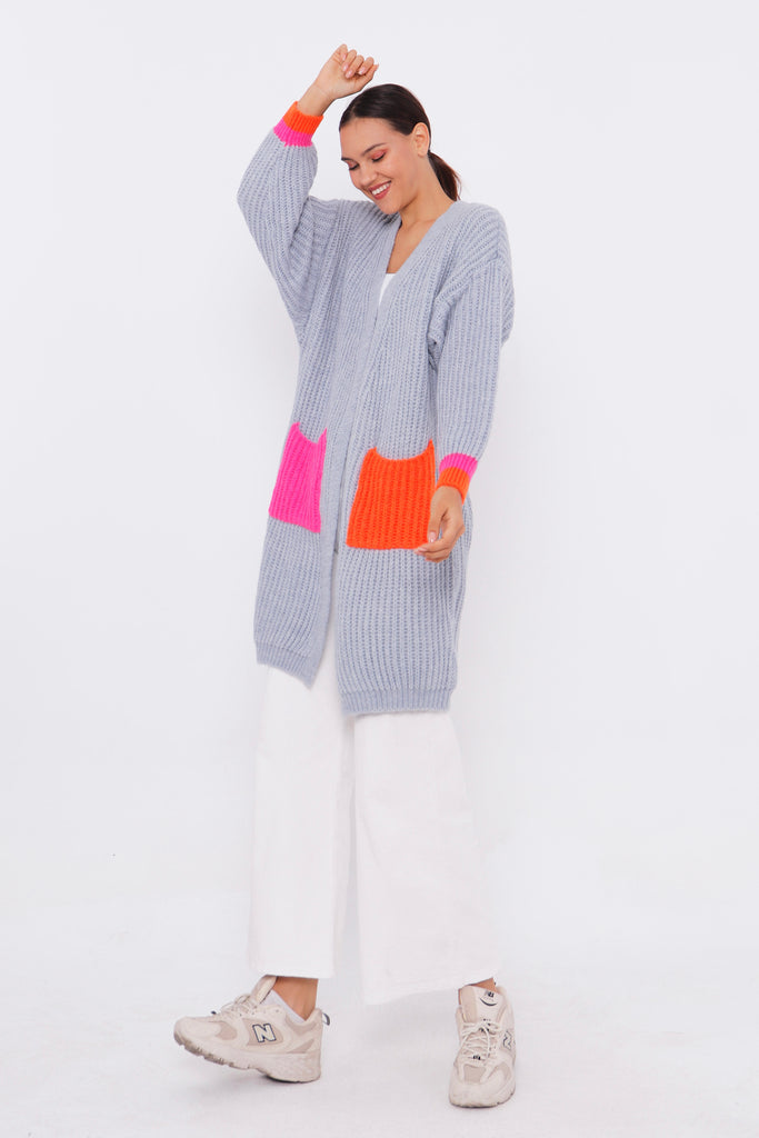 Cardigan mit bunten Taschen TAMBA