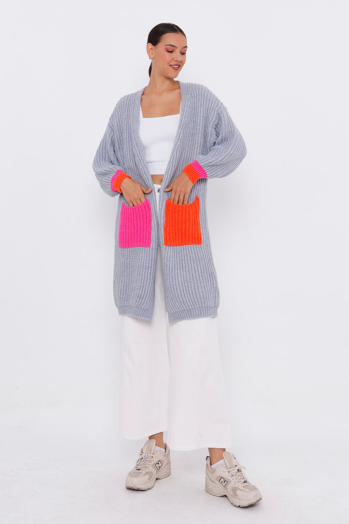 Cardigan mit bunten Taschen TAMBA