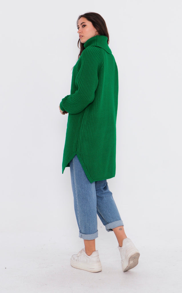 Grobstrick-Pullover mit Rollkragen TAMBA