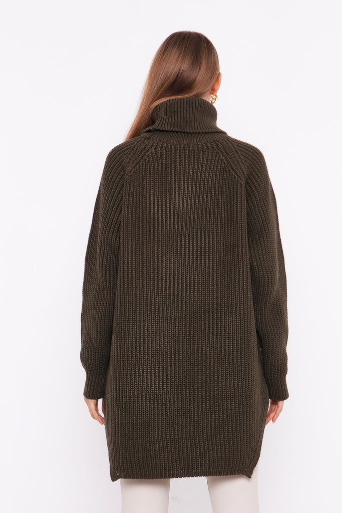 Grobstrick-Pullover mit Rollkragen TAMBA