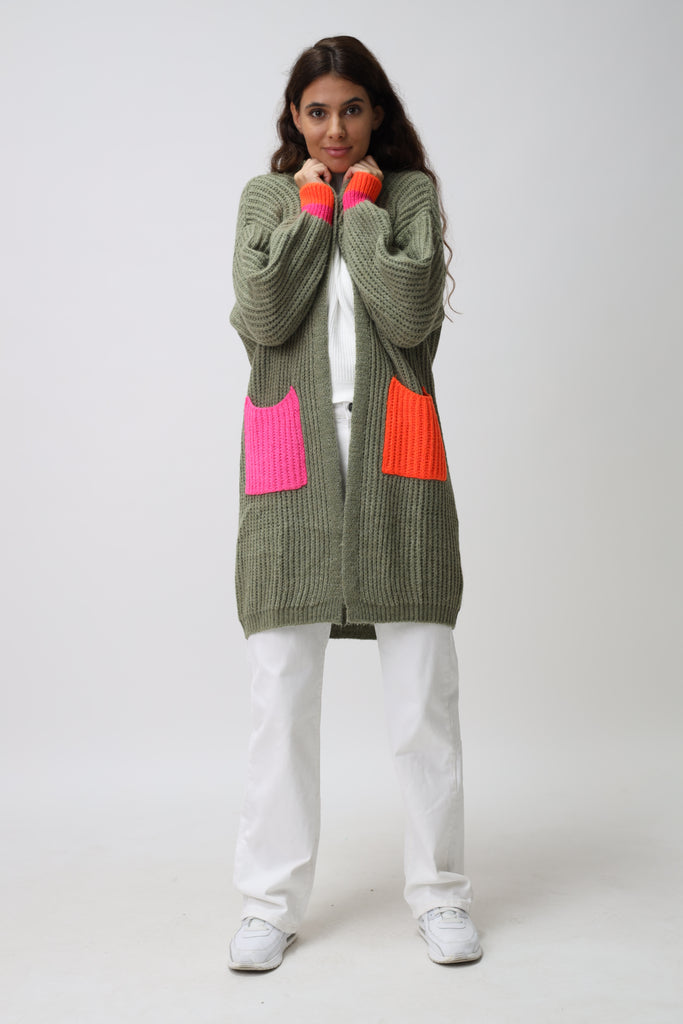 Cardigan mit bunten Taschen TAMBA