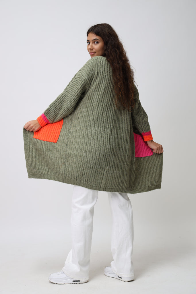 Cardigan mit bunten Taschen TAMBA