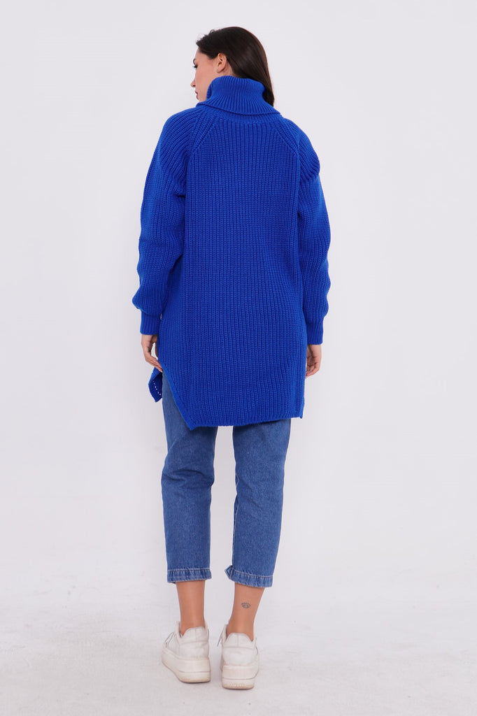 Grobstrick-Pullover mit Rollkragen TAMBA