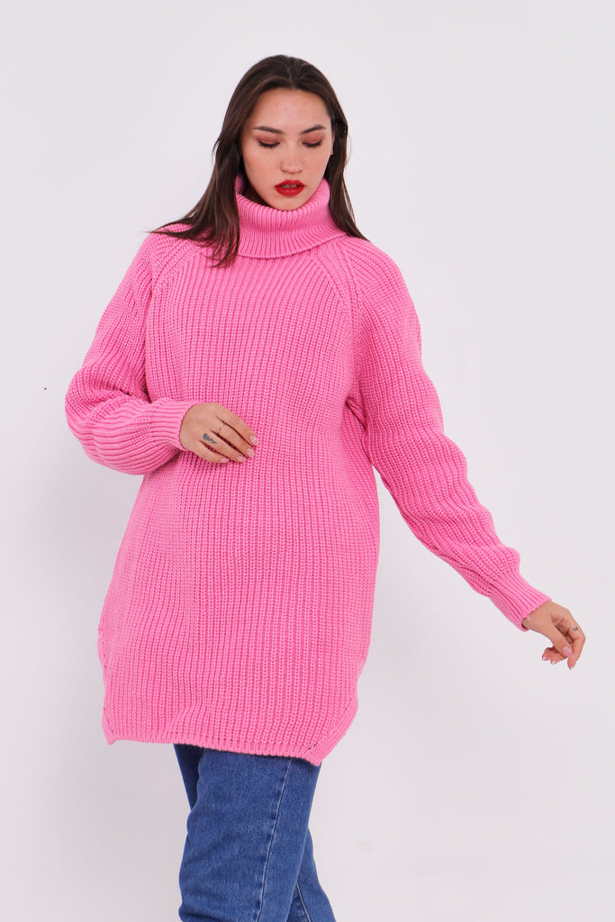 Grobstrick-Pullover mit Rollkragen TAMBA