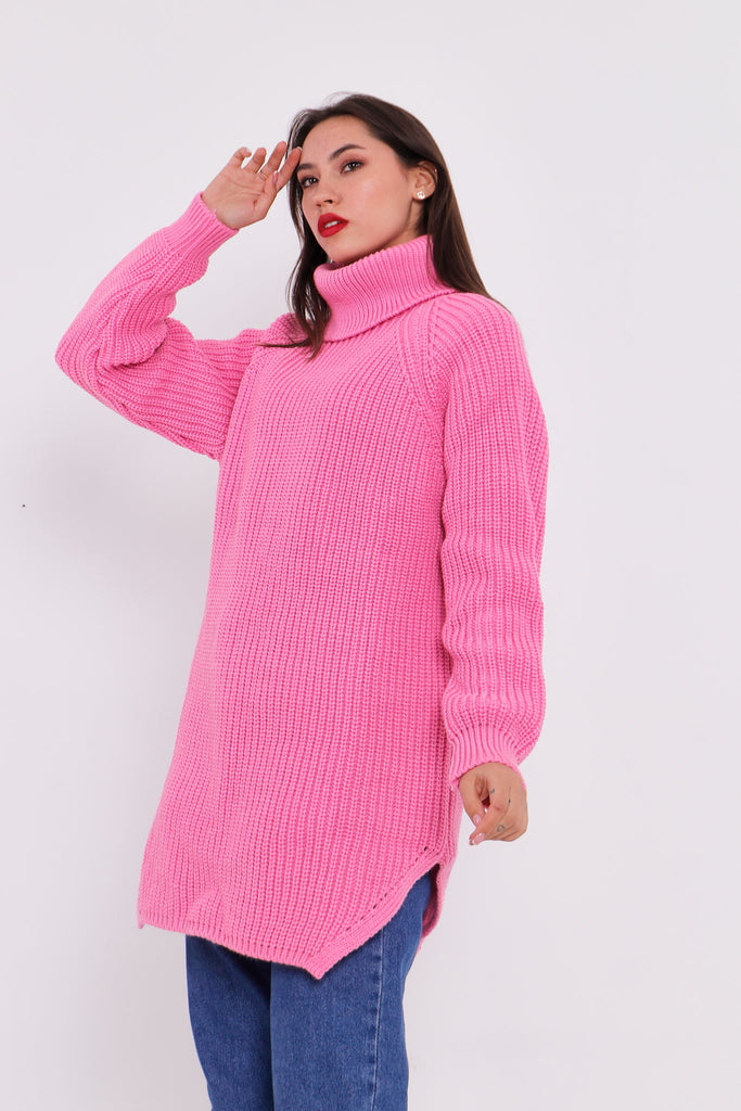 Grobstrick-Pullover mit Rollkragen TAMBA